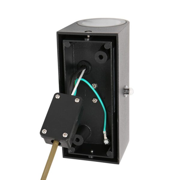 Steinhauer Poro wandlamp - IP44 - schemersensor - incl. GU10 lichtbronnen - halfrond - zwart - Image 11
