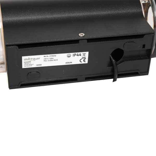 Steinhauer Panay buitenlamp - wandlamp - tweelichts - GU10 - IP44 - zwart - Image 14