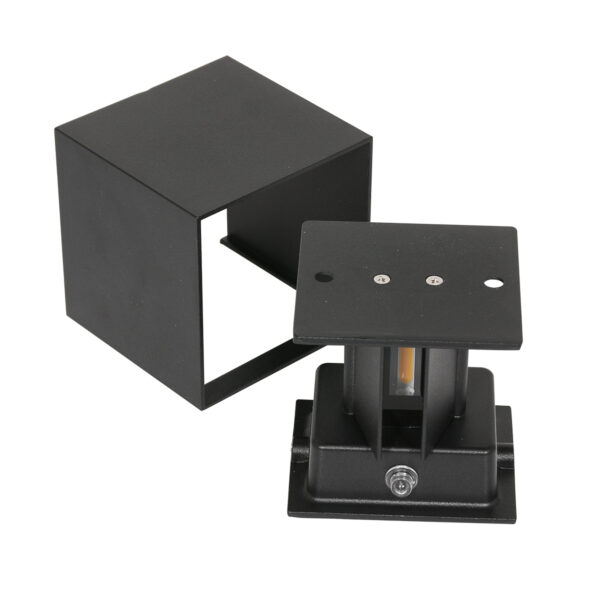 Steinhauer Cebu buitenlamp - vierkant 10 cm - lichtsensor - incl. ingebouwd LED - zwart - Image 14