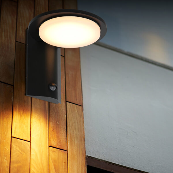Steinhauer Luzon Buitenlamp - wandlamp - ingebouwd LED - met dag en nacht sensor - zwart - Image 3