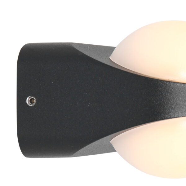 Steinhauer Siargao buitenlamp - wandlamp - 18 cm breed - ingebouwd LED - twee lichts - zwart - Image 4