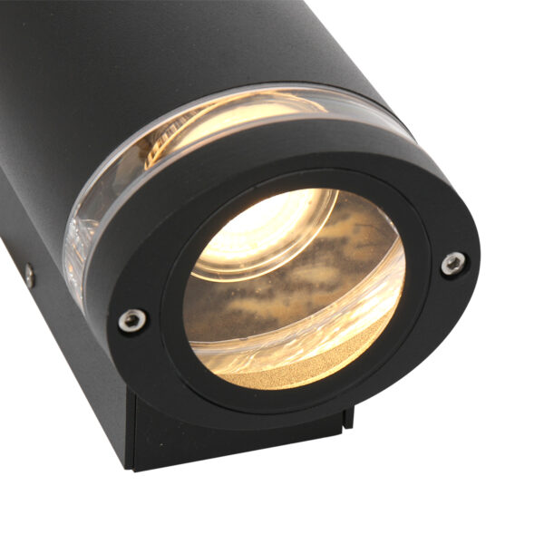Steinhauer Panay buitenlamp - wandlamp - tweelichts - GU10 - IP44 - zwart - Image 5