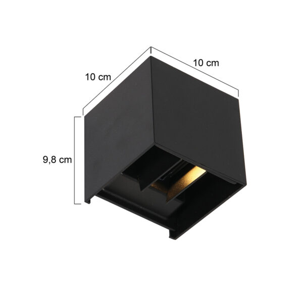 Steinhauer Cebu buitenlamp - vierkant 10 cm - lichtsensor - incl. ingebouwd LED - zwart - Image 7