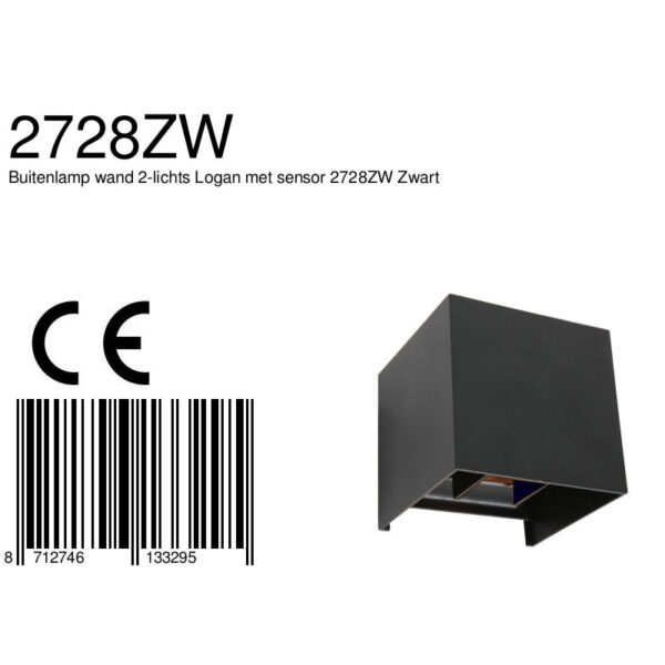 Steinhauer Cebu buitenlamp - vierkant 10 cm - lichtsensor - incl. ingebouwd LED - zwart - Image 8