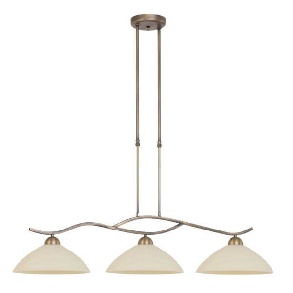 Steinhauer Capri hanglamp – In hoogte verstelbaar – E27 (grote fitting) – Brons