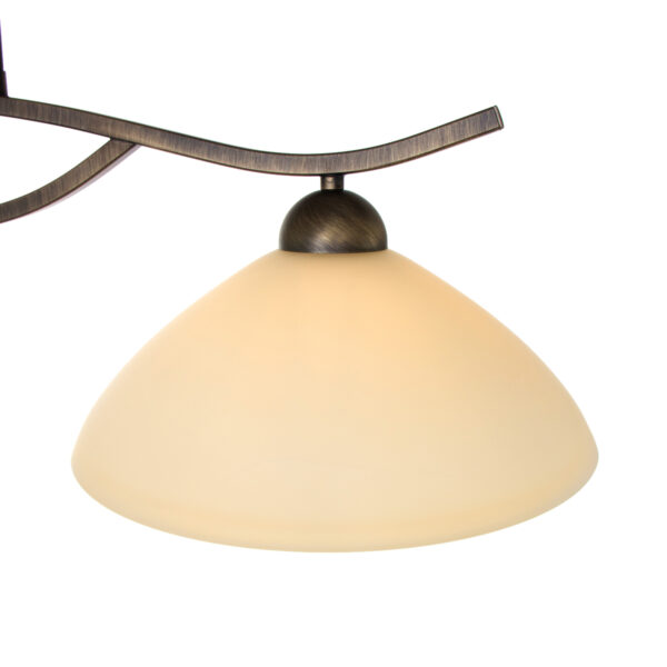 Steinhauer Capri hanglamp - tweelichts - 80 cm breed - E27 - kap Ø30 cm - brons - Image 4
