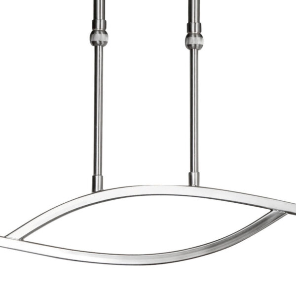 Steinhauer Capri hanglamp - tweelichts - 80 cm breed - E27 - kap Ø30 cm - staal - Image 11