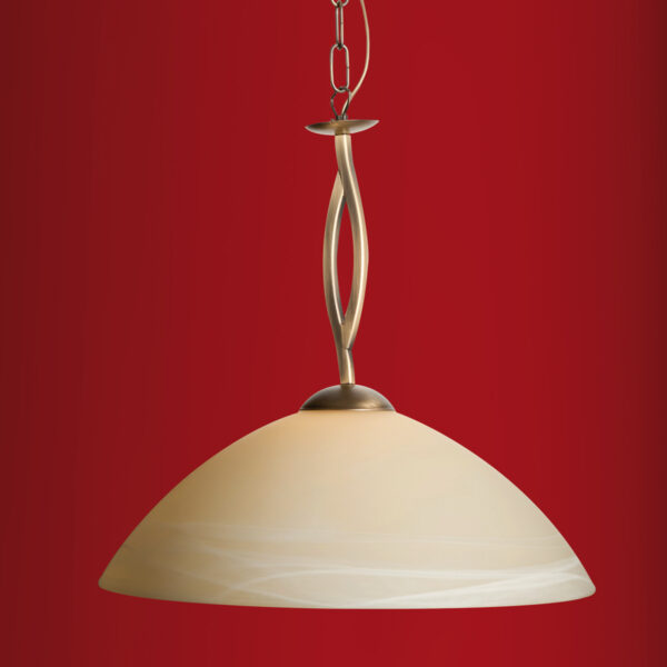 Steinhauer Capri hanglamp - Ø45 cm - glazen kap - E27 - brons - Image 2