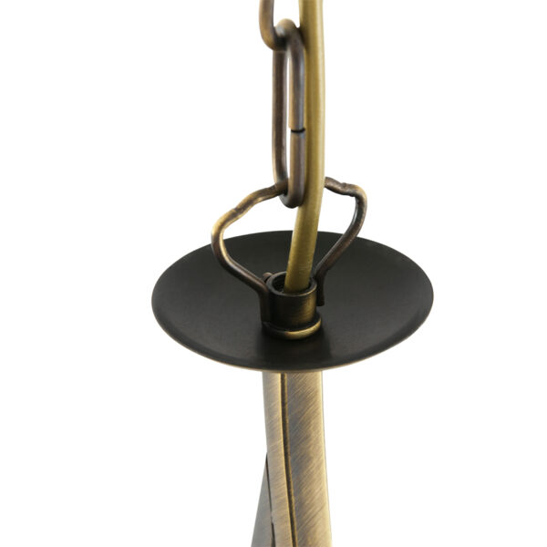 Steinhauer Capri hanglamp - Ø45 cm - glazen kap - E27 - brons - Image 4