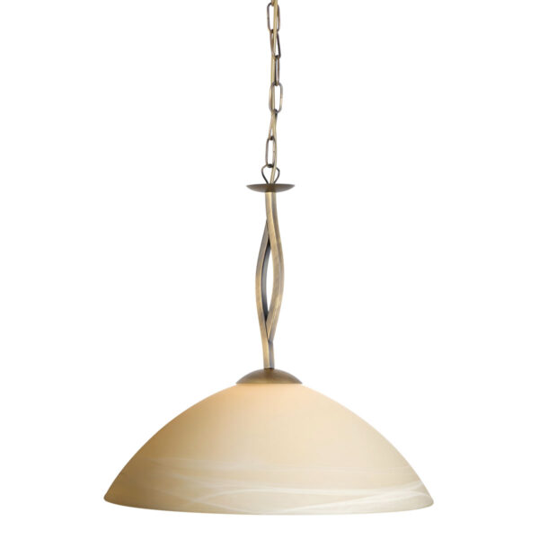 Steinhauer Capri hanglamp - Ø45 cm - glazen kap - E27 - brons - Image 9