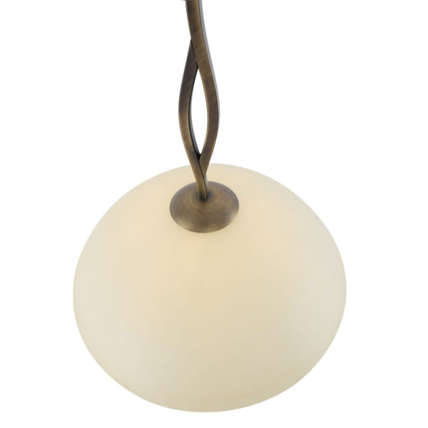 Steinhauer Capri hanglamp - Ø45 cm - glazen kap - E27 - brons - Image 10
