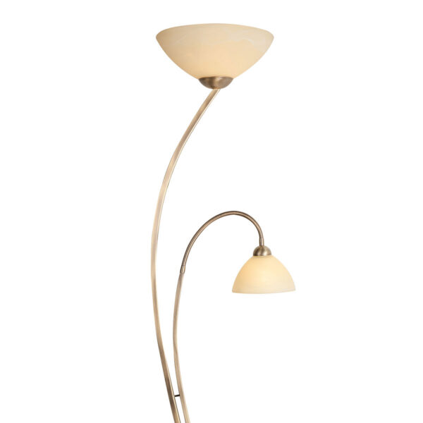 Steinhauer Capri vloerlamp - 183 cm hoog - uplight en leeslicht - brons met glas - Afbeelding 9