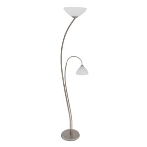 Steinhauer Capri vloerlamp – E27 (grote fitting) – Staal
