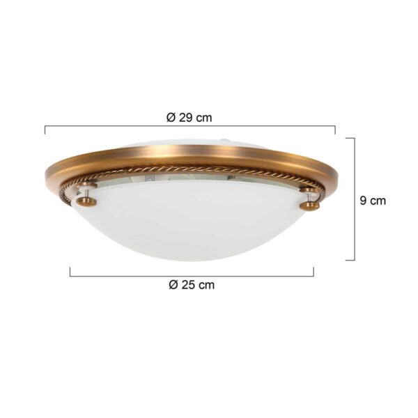 Steinhauer Ceiling and wall plafonnière - klassiek - brons - Ø 29 cm - E27 - brons - Image 7