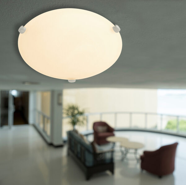 Steinhauer Ceiling and Wall plafonnière - met klem details - Ø 30 cm - E27 - staal - Image 2