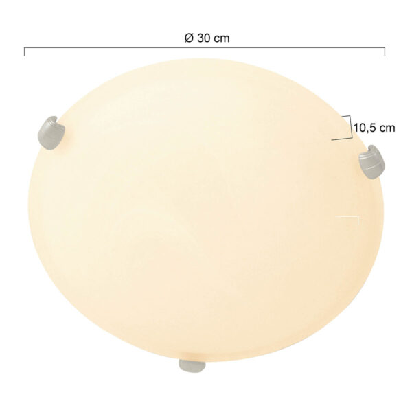 Steinhauer Ceiling and Wall plafonnière - met klem details - Ø 30 cm - E27 - staal - Image 5