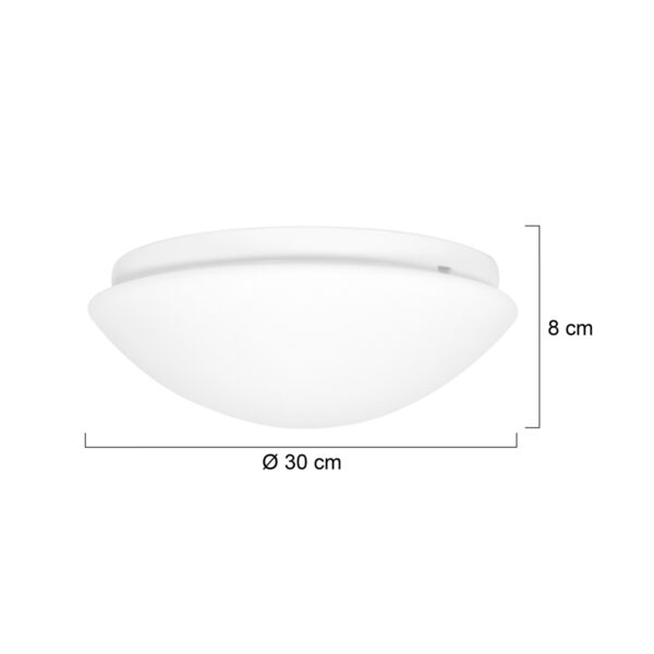 Steinhauer Ceiling and Wall plafonnière - halve bol - ingebouwd LED - 4 standen dimbaar - Ø 30 cm - wit - Image 6