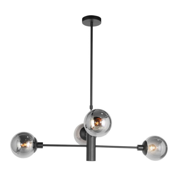 Steinhauer Constellation hanglamp – ø 90 cm – Draaibaar,In hoogte verstelbaar (na installatie) – E27 + GU10 – smokeglas en zwart - Image 13