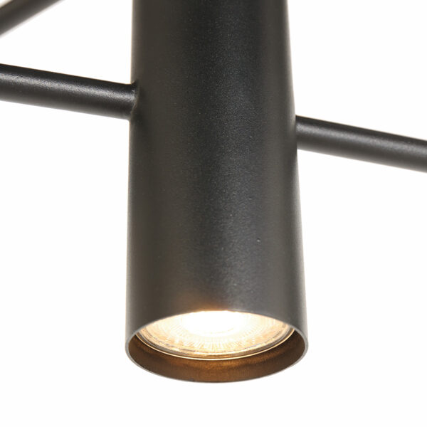 Steinhauer Constellation hanglamp – ø 90 cm – Draaibaar,In hoogte verstelbaar (na installatie) – E27 + GU10 – smokeglas en zwart - Image 5