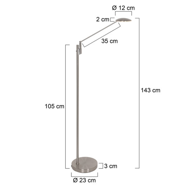 Steinhauer Daphne vloerlamp – Ingebouwd (LED) – staal - Image 6