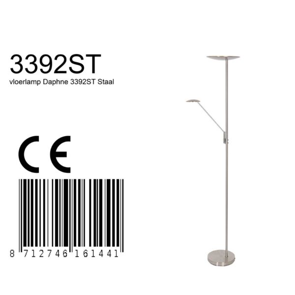 Steinhauer Daphne vloerlamp – ø 27,5 cm –– staal - Image 7