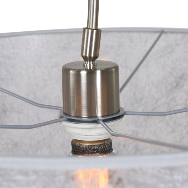 Steinhauer Gramineus wandlamp - met lange arm - met zilveren kap - 120 cm diep - E27 - uitschuifbaar - staal - Image 2