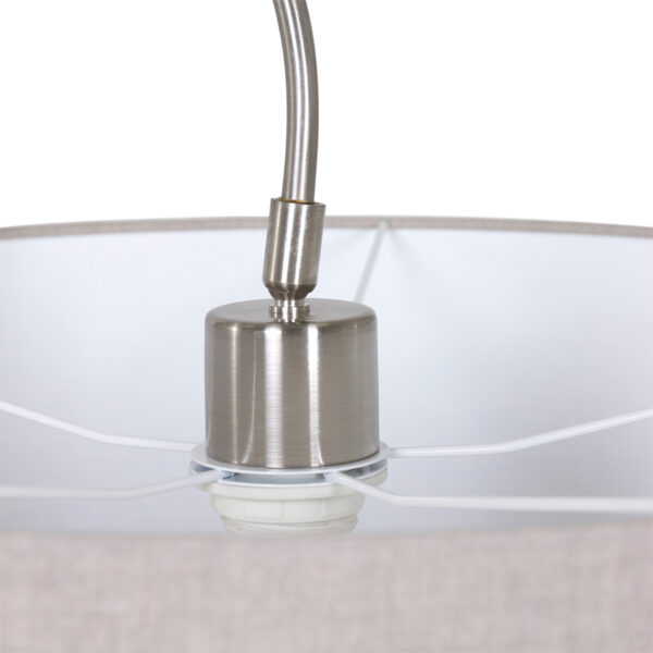 Steinhauer Gramineus wandlamp - met lange arm - met beige kap - 120 cm diep - uitschuifbaar - E27 - staal - Image 2