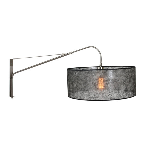 Steinhauer Gramineus wandlamp - met lange arm - uitschuifbaar - met zwarte kap - 120 cm diep - E27 - staal - Image 11
