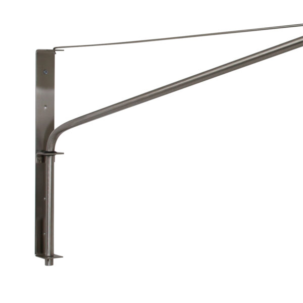 Steinhauer Gramineus wandlamp - met lange arm - uitschuifbaar - met zwarte kap - 120 cm diep - E27 - staal - Image 3