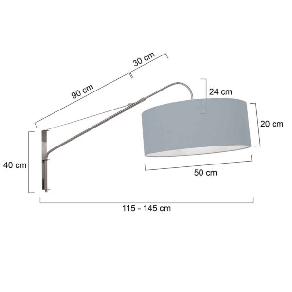 Steinhauer Elegant classy wandlamp – E27 (grote fitting) – Staal - Image 5