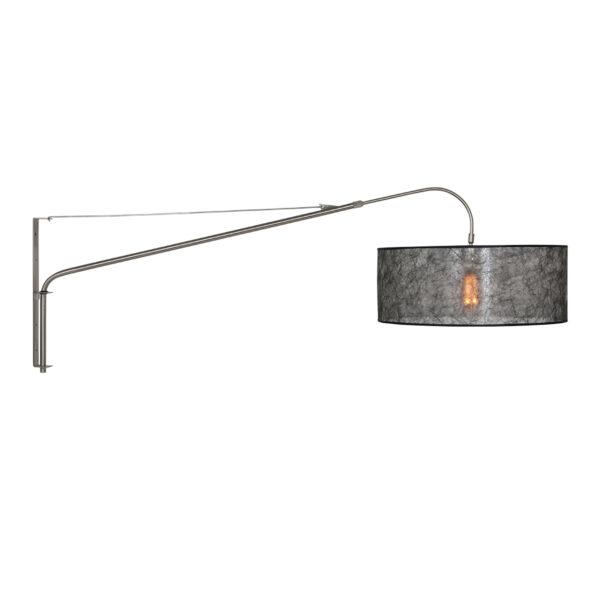Steinhauer Gramineus wandlamp - met lange arm - uitschuifbaar - met zwarte kap - 120 cm diep - E27 - staal - Image 8