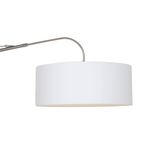 Steinhauer Gramineus wandlamp - met lange arm - met witte kap - 120 cm diep - uitschuifbaar - E27 - staal - Image 8
