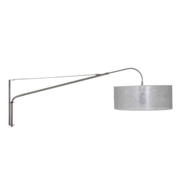 Steinhauer Gramineus wandlamp - met lange arm - met zilveren kap - 120 cm diep - E27 - uitschuifbaar - staal - Image 8