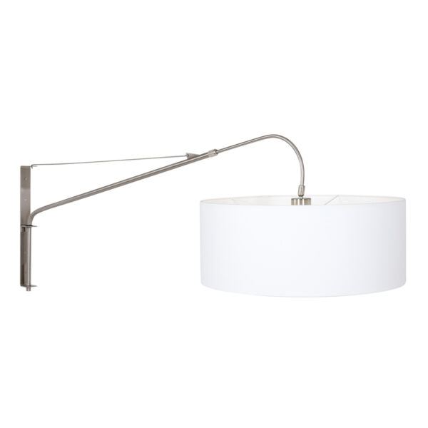 Steinhauer Gramineus wandlamp - met lange arm - met witte kap - 120 cm diep - uitschuifbaar - E27 - staal - Image 9