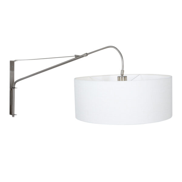 Steinhauer Gramineus wandlamp - met lange arm - met witte kap - 120 cm diep - uitschuifbaar - E27 - staal - Image 9