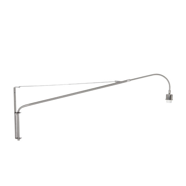 Steinhauer Elegant Classy wandlamp - kap ⌀50 cm - uittrekbaar tot 145 cm - zwart/wit snoer met schakelaar - staal en zilver - Image 10
