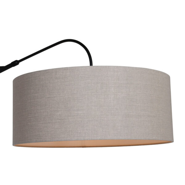 Steinhauer Gramineus wandlamp - met lange arm - met beige kap - uitschuifbaar - 120 cm diep - E27 - zwart - Afbeelding 2