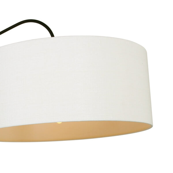 Steinhauer Gramineus wandlamp - met lange arm - met crème kap - 120 cm diep - E27 - zwart - Image 3