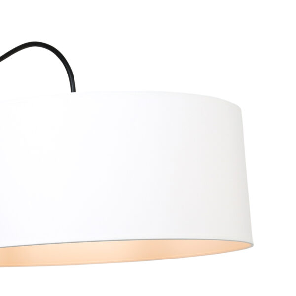 Steinhauer Gramineus wandlamp - met lange arm - met witte kap - 120 cm diep - E27 - zwart - Image 3