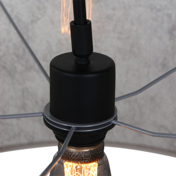 Steinhauer Gramineus wandlamp - met lange arm - met zilveren kap - 120 cm diep - E27 - zwart - Image 3