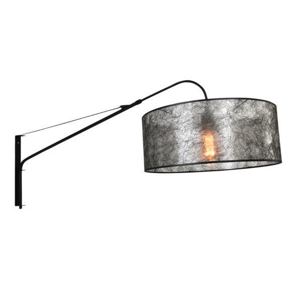 Steinhauer Gramineus wandlamp - met lange arm - uitschuifbaar - 120 cm diep - E27 - zwart - Image 8