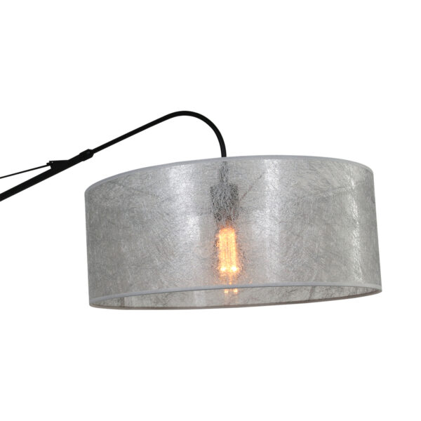 Steinhauer Gramineus wandlamp - met lange arm - met zilveren kap - 120 cm diep - E27 - zwart - Image 9