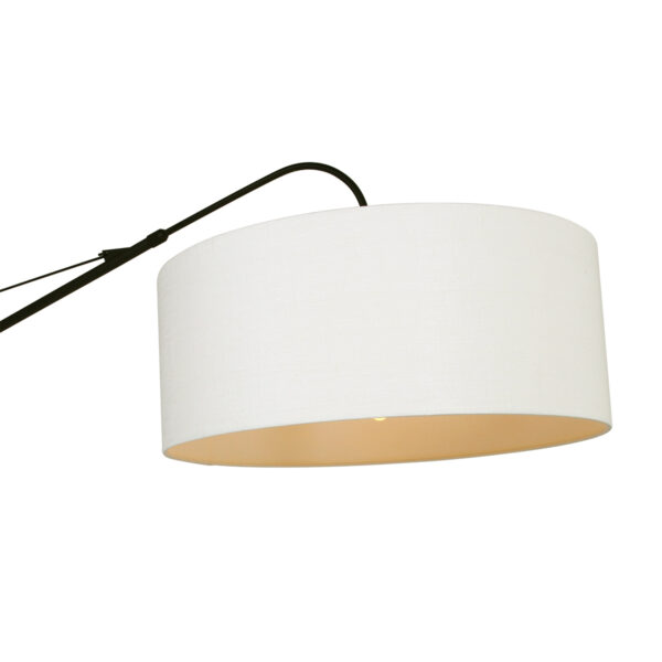 Steinhauer Gramineus wandlamp - met lange arm - met crème kap - 120 cm diep - E27 - zwart - Image 10