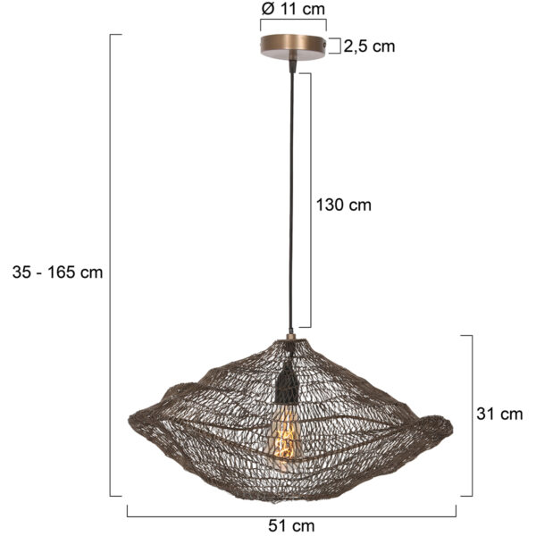 Steinhauer Feuilleter hanglamp – E27 (grote fitting) – brons - Image 7