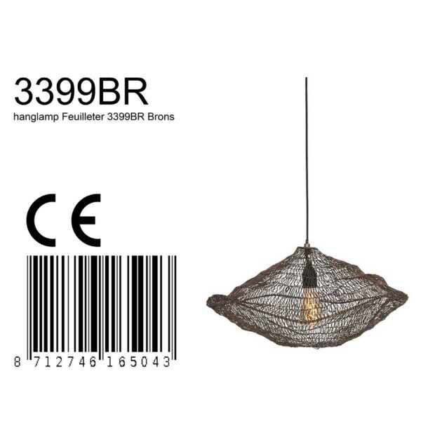 Steinhauer Feuilleter hanglamp – E27 (grote fitting) – brons - Image 8