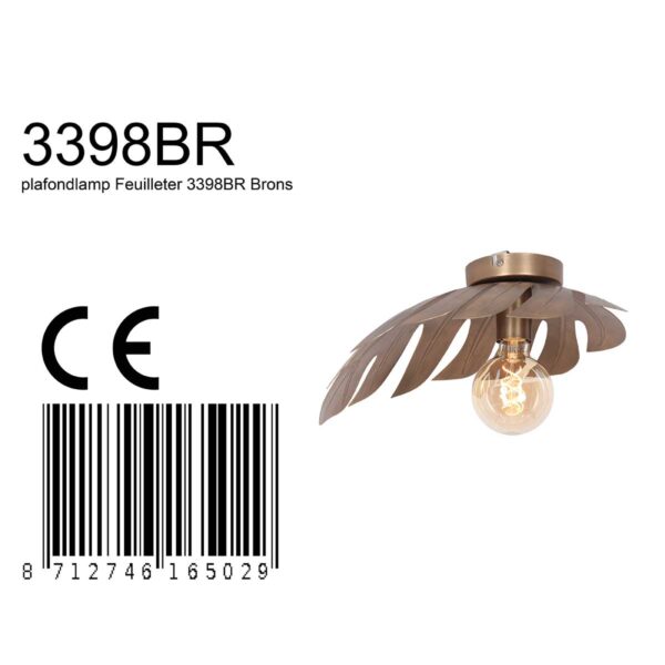 Steinhauer Feuilleter wandlamp – E27 (grote fitting) – brons - Image 8