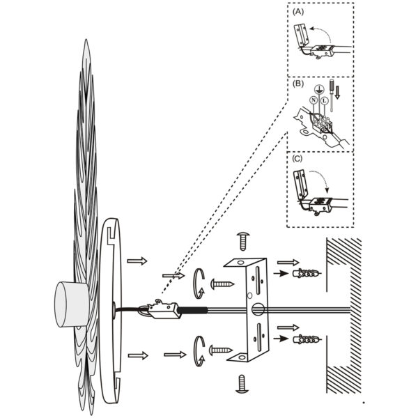 Steinhauer Feuilleter wandlamp – E27 (grote fitting) – brons - Image 9