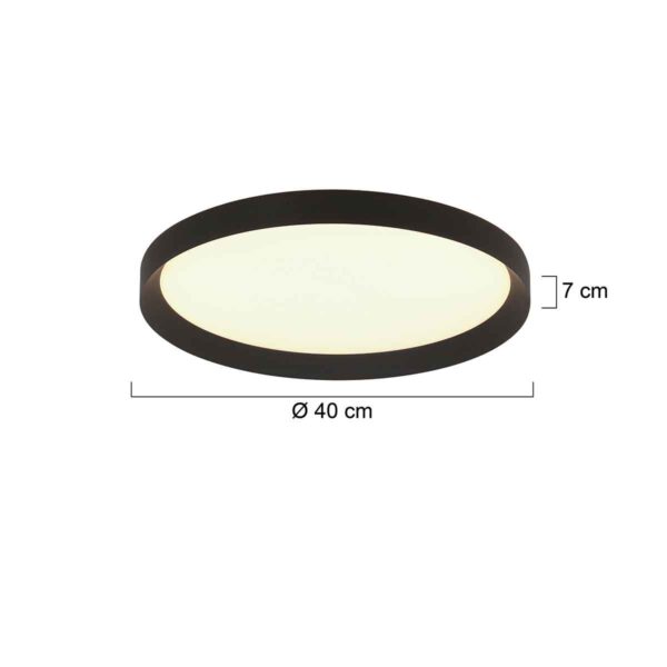 Steinhauer Flady plafonnieres – ø 40 cm – Ingebouwd (LED) – zwart - Image 6