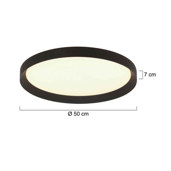 Steinhauer Flady plafonnieres – ø 50 cm – Ingebouwd (LED) – zwart - Image 6