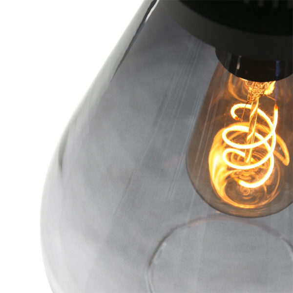 Steinhauer Flere hanglamp - E27 - in  hoogte verstelbaar - ⌀23 cm - rookglas - Image 4